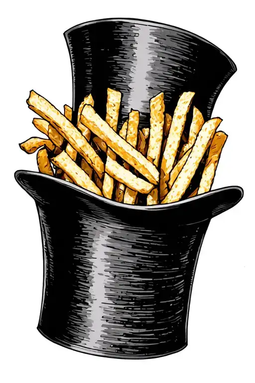 Top Hat With French Fries