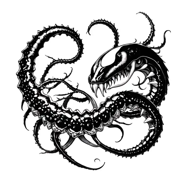 Dark Ornamental Venom Tentacles Emerging