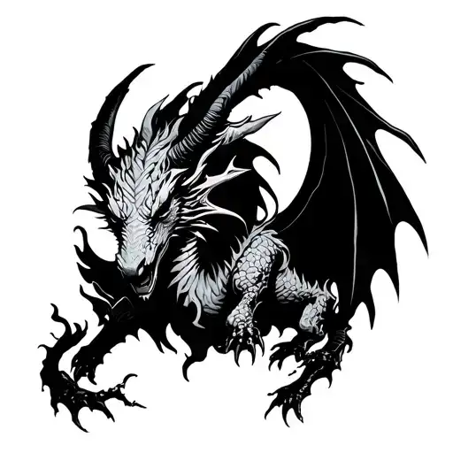 Decaying Aries Dragon Emerging From The Depths