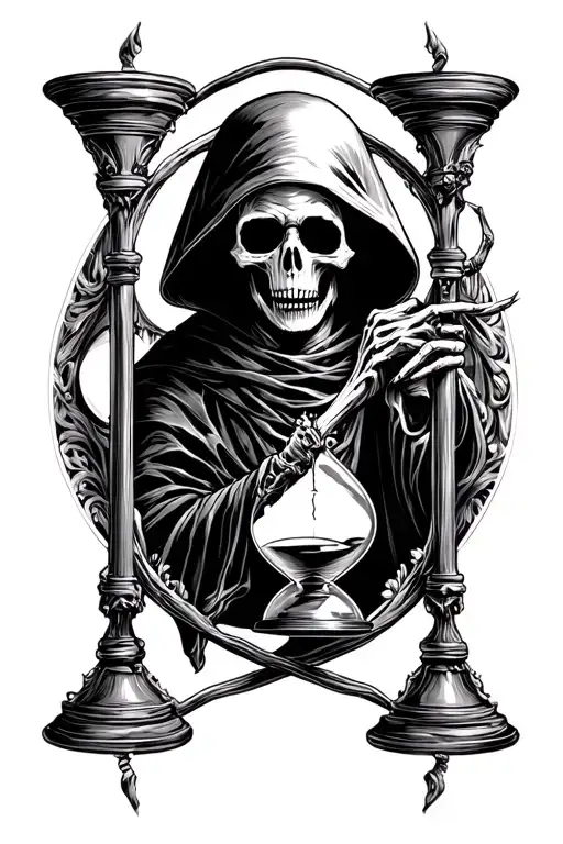 Grim Reaper With Hourglass