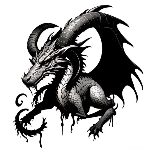 If Aries Zodiac Was A Dragon Tattoo With Ram Horns And Flesh Rotting In Random Places