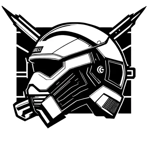 Cybercigil Minimal Helmet Tatoo