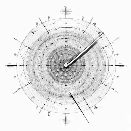 Astronomy Star Map With A Clock Frame