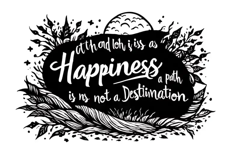 Phrase That Says Happiness Is A Path Is Not A Destination