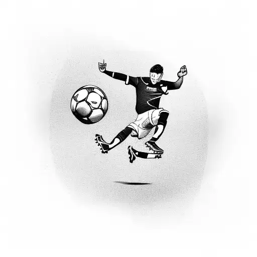 Soccer Player Performing A Bicycle Kick