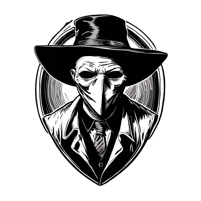 Plague Doctor Wearing A Labcoat
