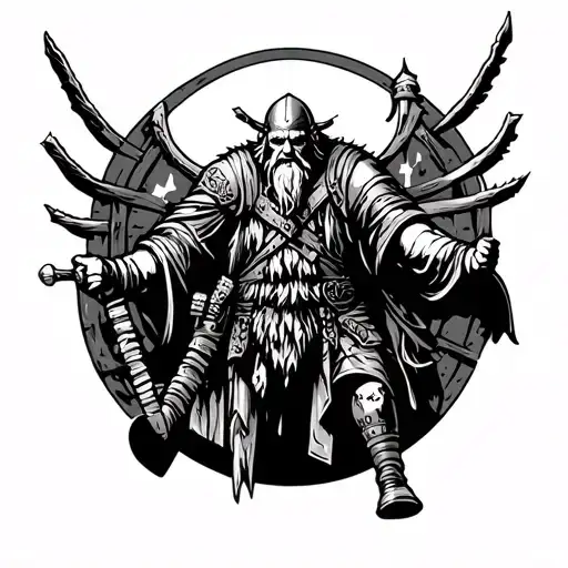 Viking Walking Out Of American Prison