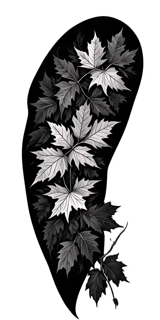 Blackout Sleeve With Maple Leaves