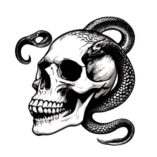 Skull And Snake