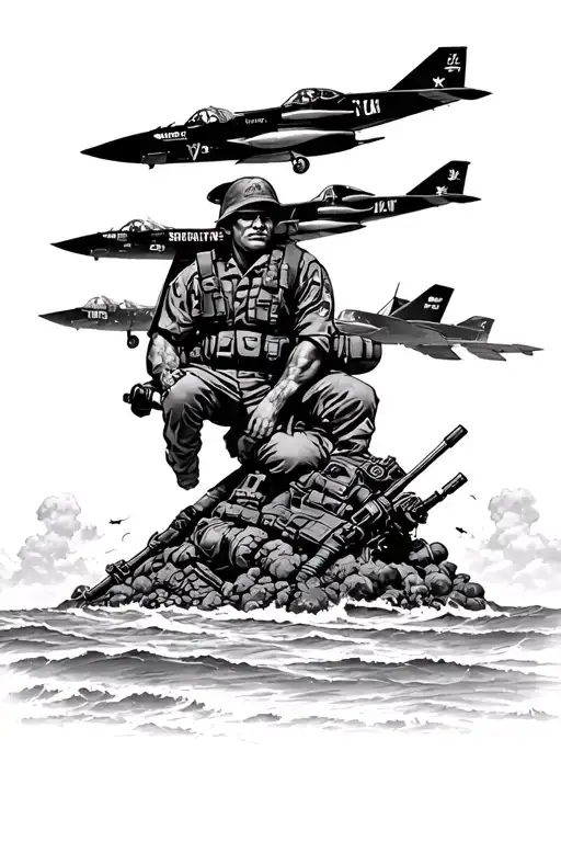 Iwo Jima With Planes