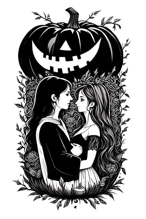 Father Daughter Pumpkin