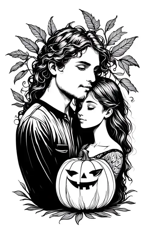 Father Daughter Pumpkin