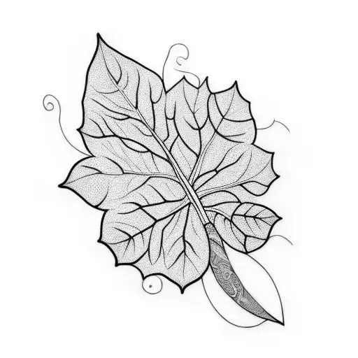 A Minimalist Blackwork Tattoo Of A Swirling Vine Of Leaves Around The Arm