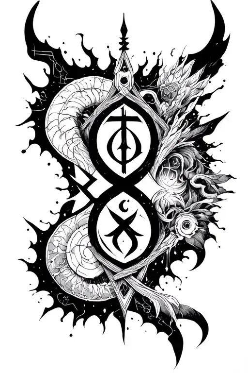 Sankrit Symbols Representing Destruction