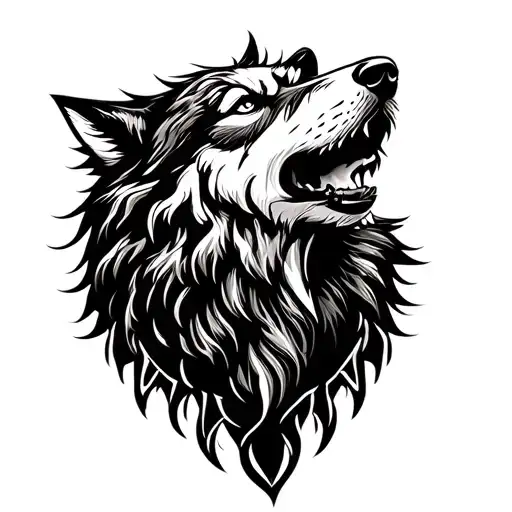 Howling Wolf Head