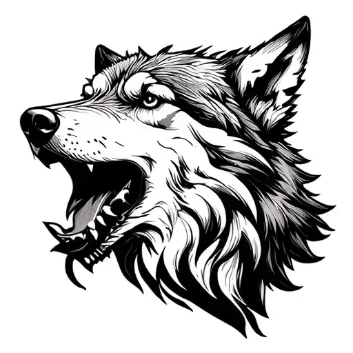 Howling Wolf Head