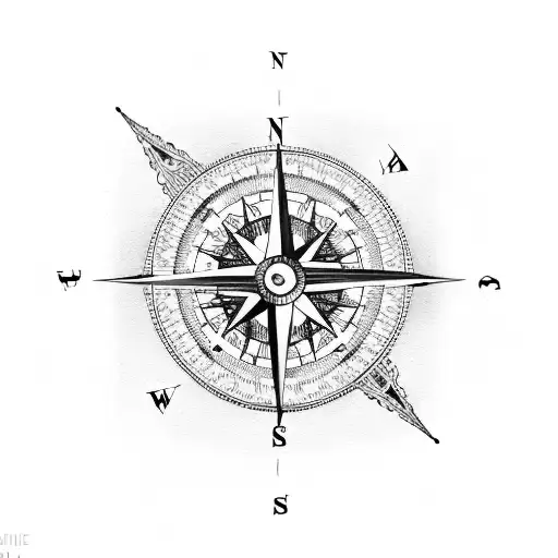 Compass With Sail As Needle