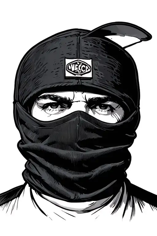 Gangsta Monopoly Guy With Balaclava