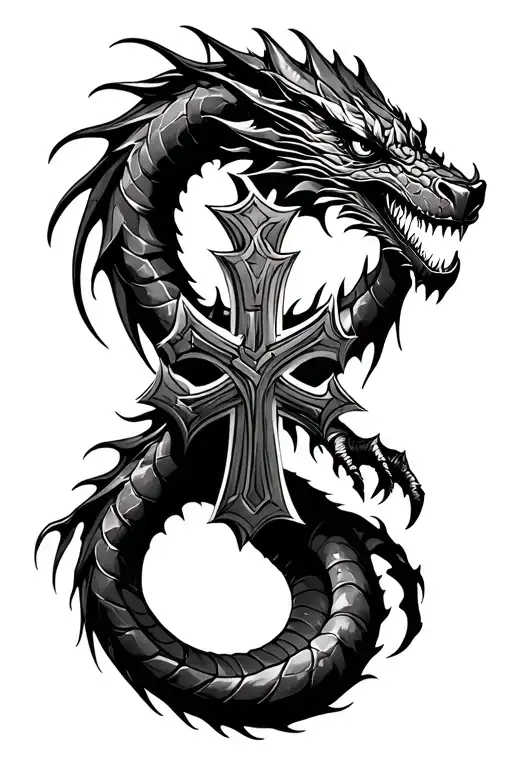 Dragon Cross Wrapped