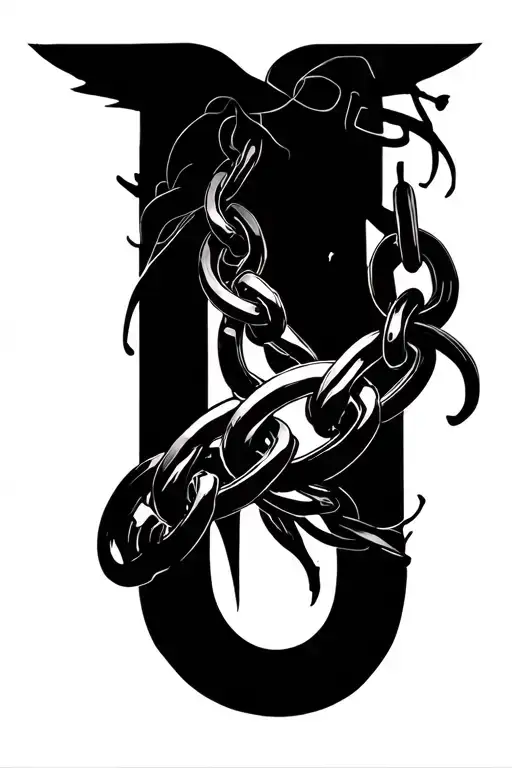 Blackout Chain Tattoo idea