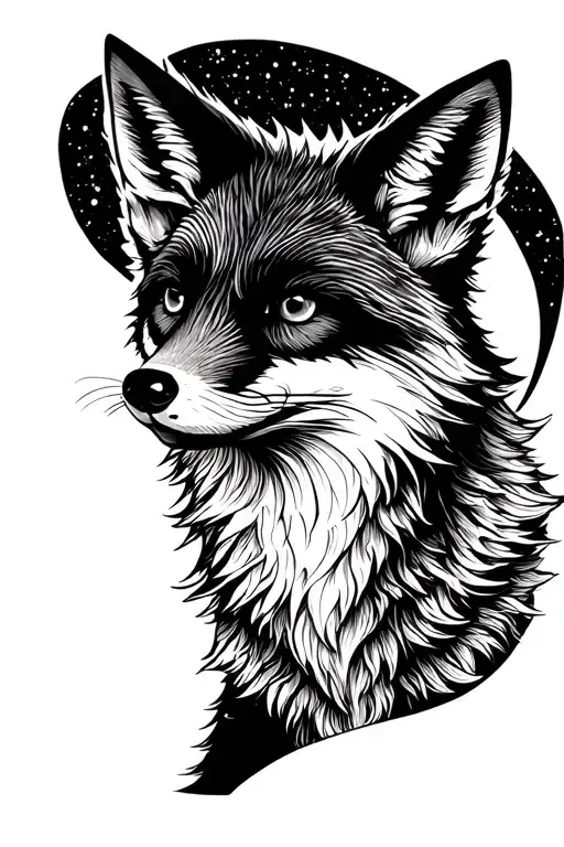 Fox In The Night Sky