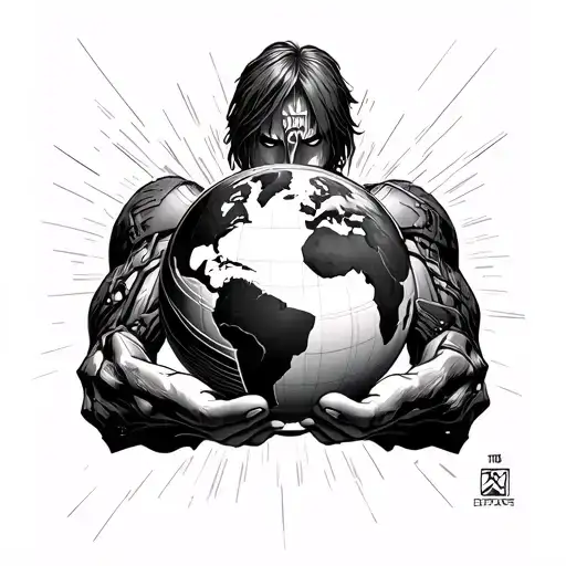 Attack On Titan Holding The Globe
