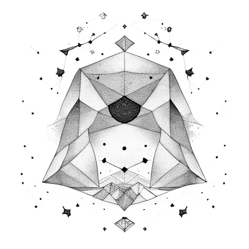 Black And White Negative Space Constellation