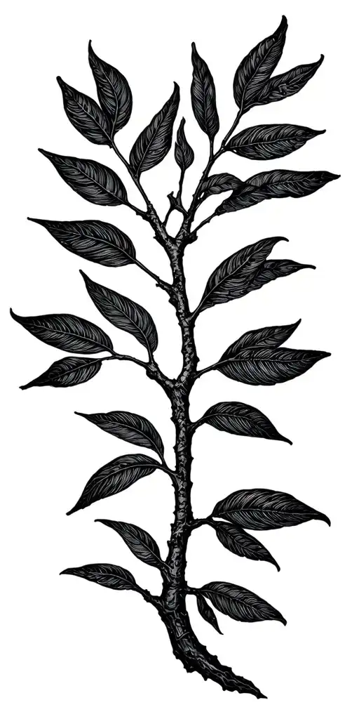 Branch Without Leaves Growing