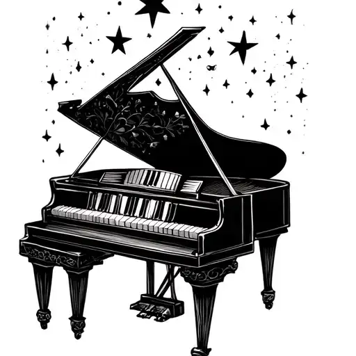 Star With Piano Keys In It