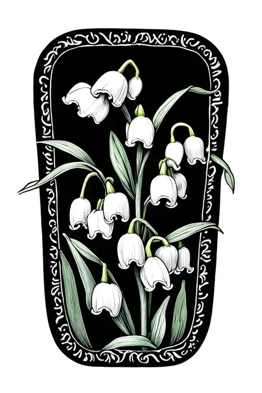 Lily Of The Valley With Jordan Written In Cursive Hidden In The Pedals