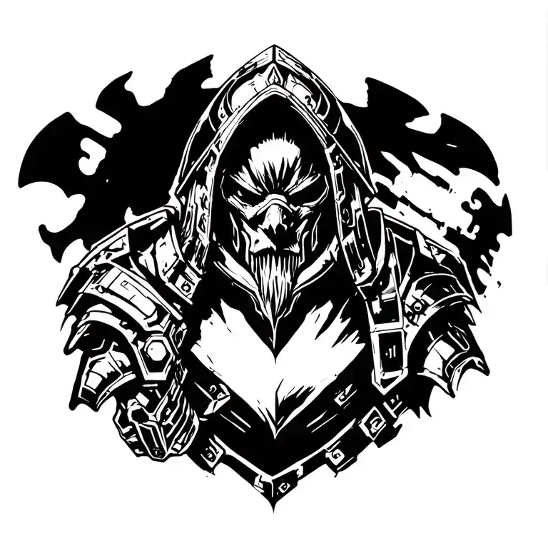 Warhammer 40K Character Surrounded Tattoo idea