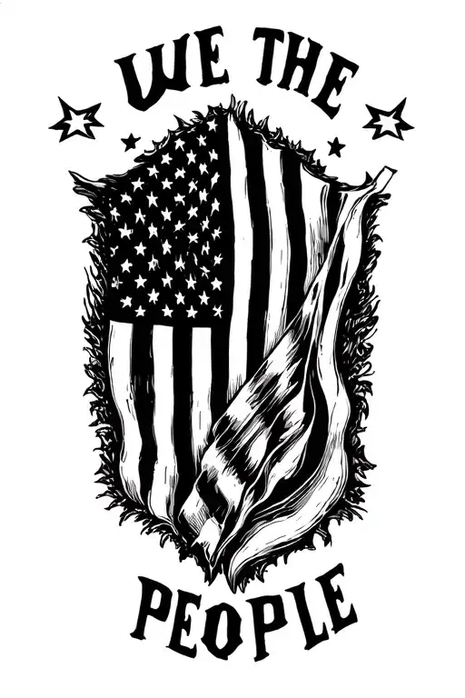 American Flag Incorporated With We The People