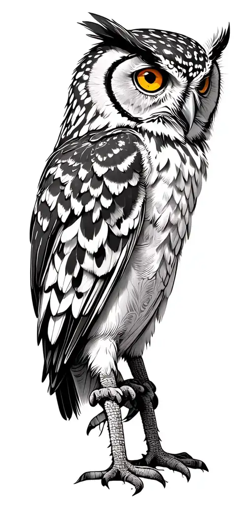 Owl Holding A Butchers