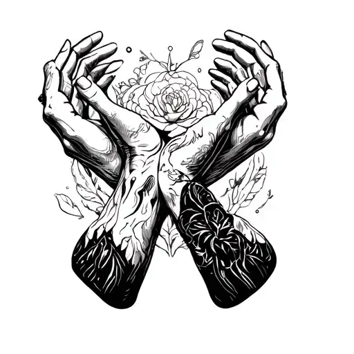 Arms Holding A Black Meaning Full