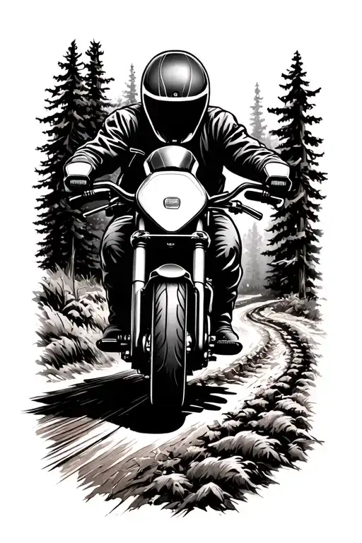 Motor Bike Trail Winding