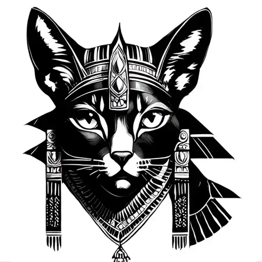 Bastet Egyptian Goddess Face
