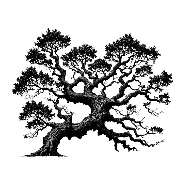 Outline Of A Tree With 08-02-24 On One Of The Branches