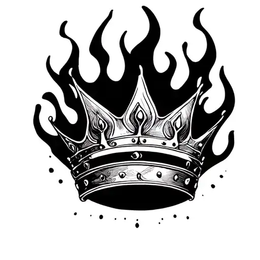 Flame Crown On Ankle