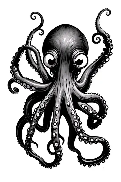 Octopus With 4Eyes Looking Like An Aggressive