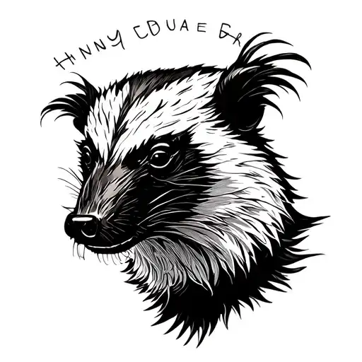 Honey Badger Posing Like Zeus