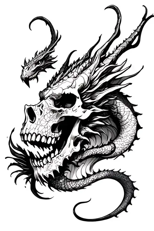 Dragon And Skull
