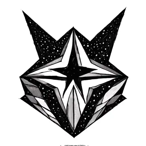 Black Star On Rhomboids