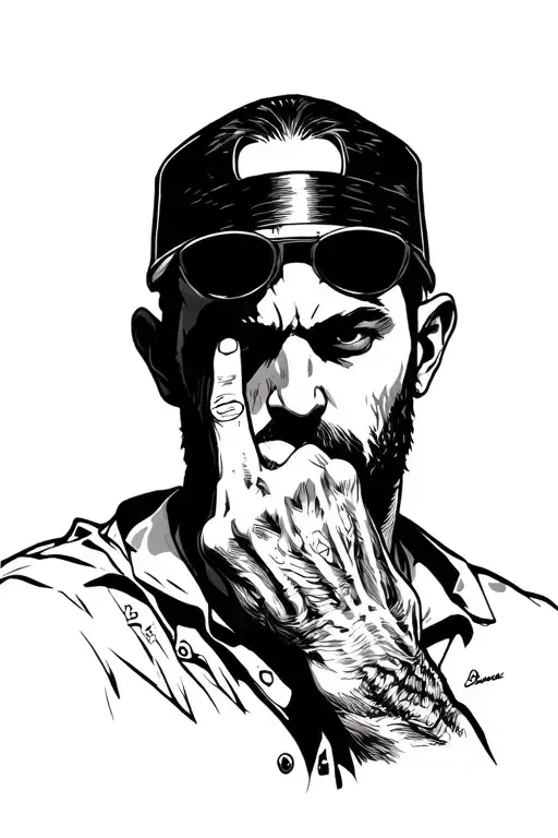 Pshyco Borderlands Pointing His Finger At His Head