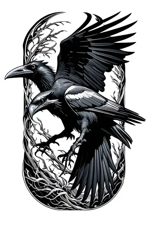 Raven Flying Sinister