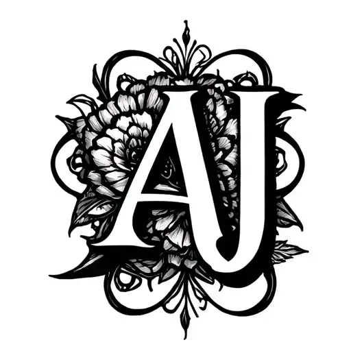Aj Initials Intertwined