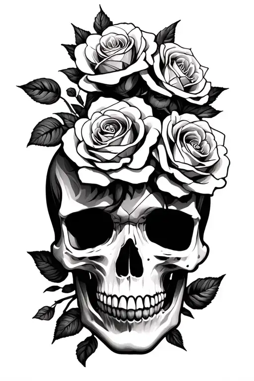 Skulls And Roses Growing