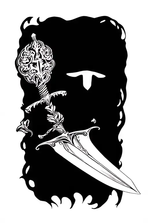 Sleep Token Vessel Mask With Sword Going Through