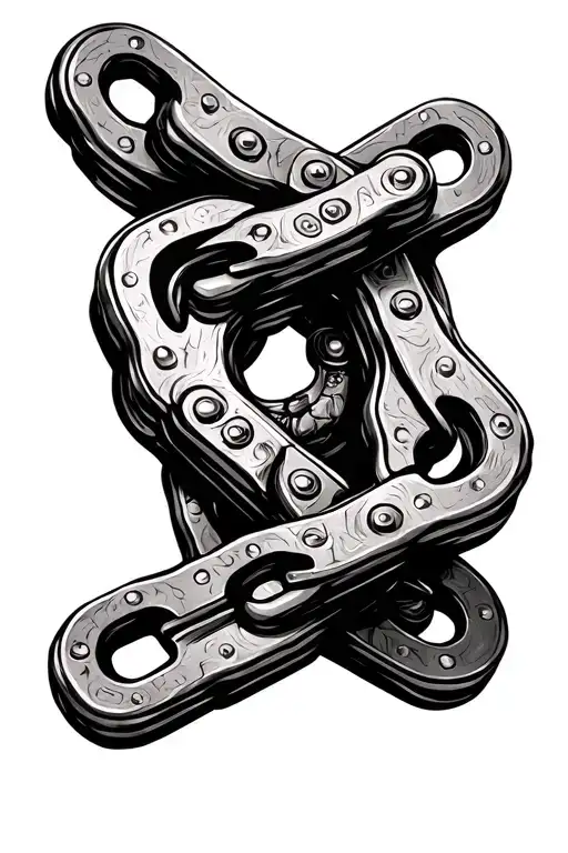 Broken Motorcycle Chain Links