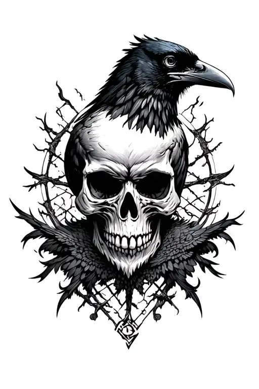 Skull Raven Anarchy