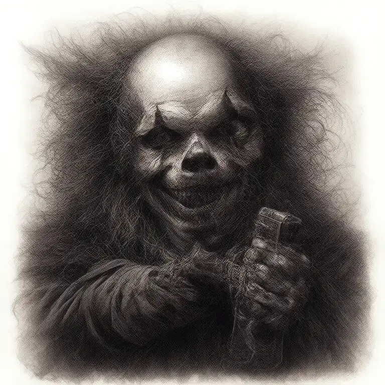 Scary Clown With Gun To Grim Reaper's Head